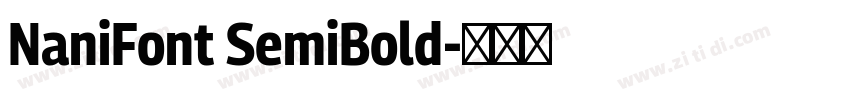 NaniFont SemiBold字体转换